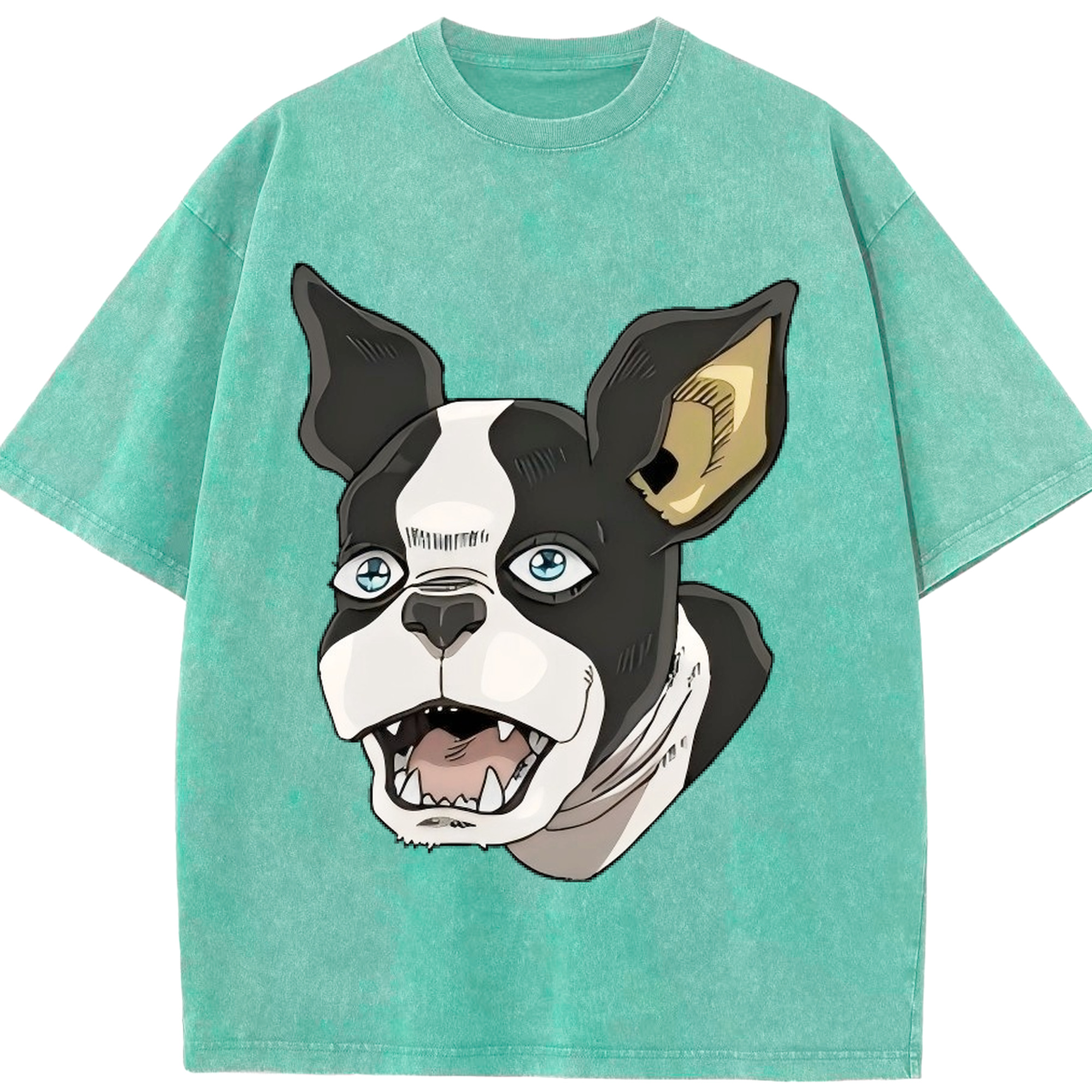 （画像用） ジョジョの奇妙な冒険 イギー JoJo's Bizarre Adventure Iggy 綿100% ヴィンテージ風 半袖Tシャツ（フロントプリント）